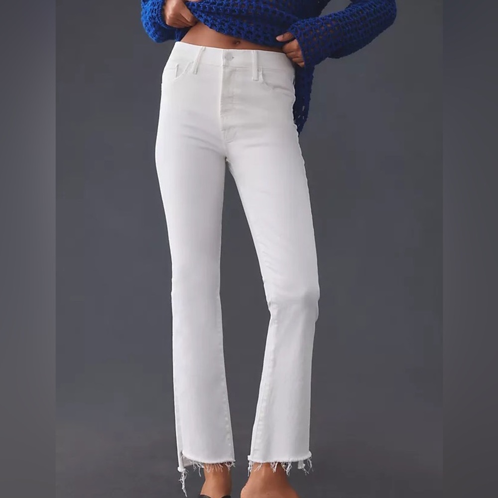 MOTHER THE INSIDER CROP STEP FRAY JEANS